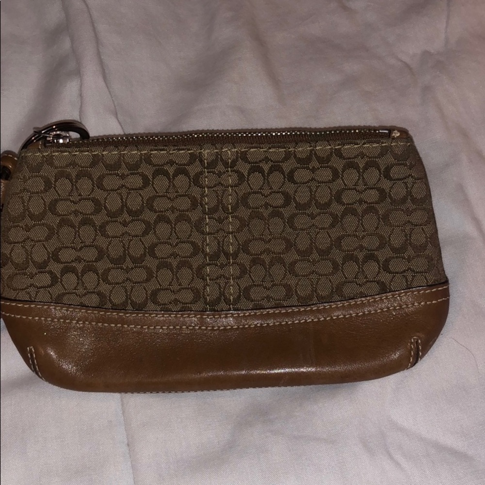 Coach clutch with keychain